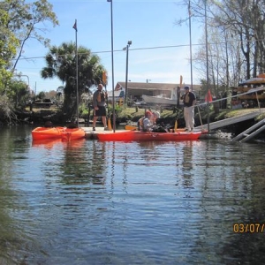 Leaving the kayak rental shop