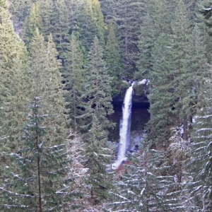 North Falls.  By this time the falling ice had convinced me to get off the trail.