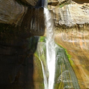 Erin at Lower Calf Creek Falls, Grand Staircase area, Utah