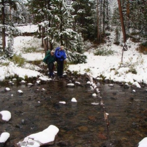 Not a good day for a swim, 40 miles from a TH  Yellowstone NP