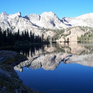 White Granite, Blue Water and Green Trees, Sawtooth Wilderness, Idaho