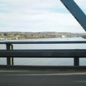 Snake River @ Lewiston from Lewiston/Clarkston bridge, just before merging with the Clearwater river.