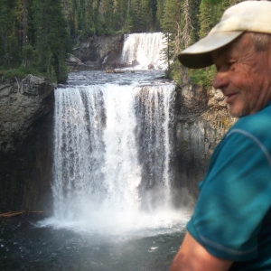 Grandpa admiring Colonade Falls