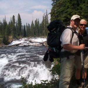 Matt and daughter Liz near another cascade