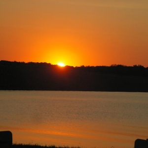 Sunset over the lake