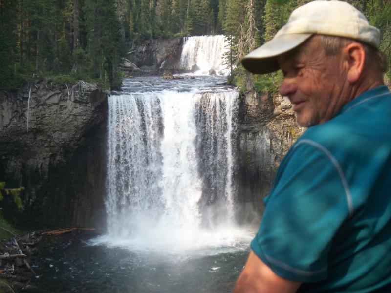 Grandpa admiring Colonade Falls