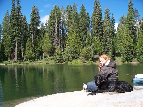 my lab and I at Ice House Reservoir